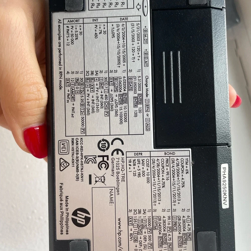Hp 12c Financial Calculator